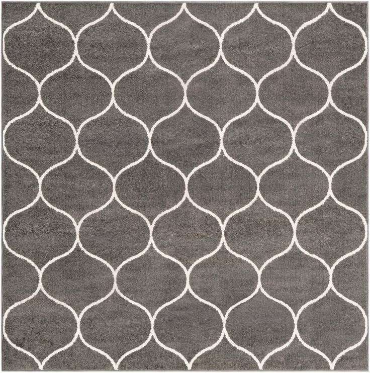 Detail image of 7' x 7' Lattice Frieze Square Rug