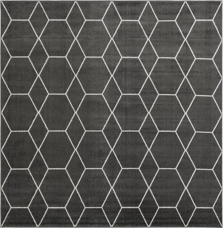 Detail image of 10' x 10' Lattice Frieze Square Rug
