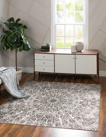 Dark Gray Monaco Square Rug