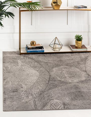 Dark Gray Monaco Square Rug