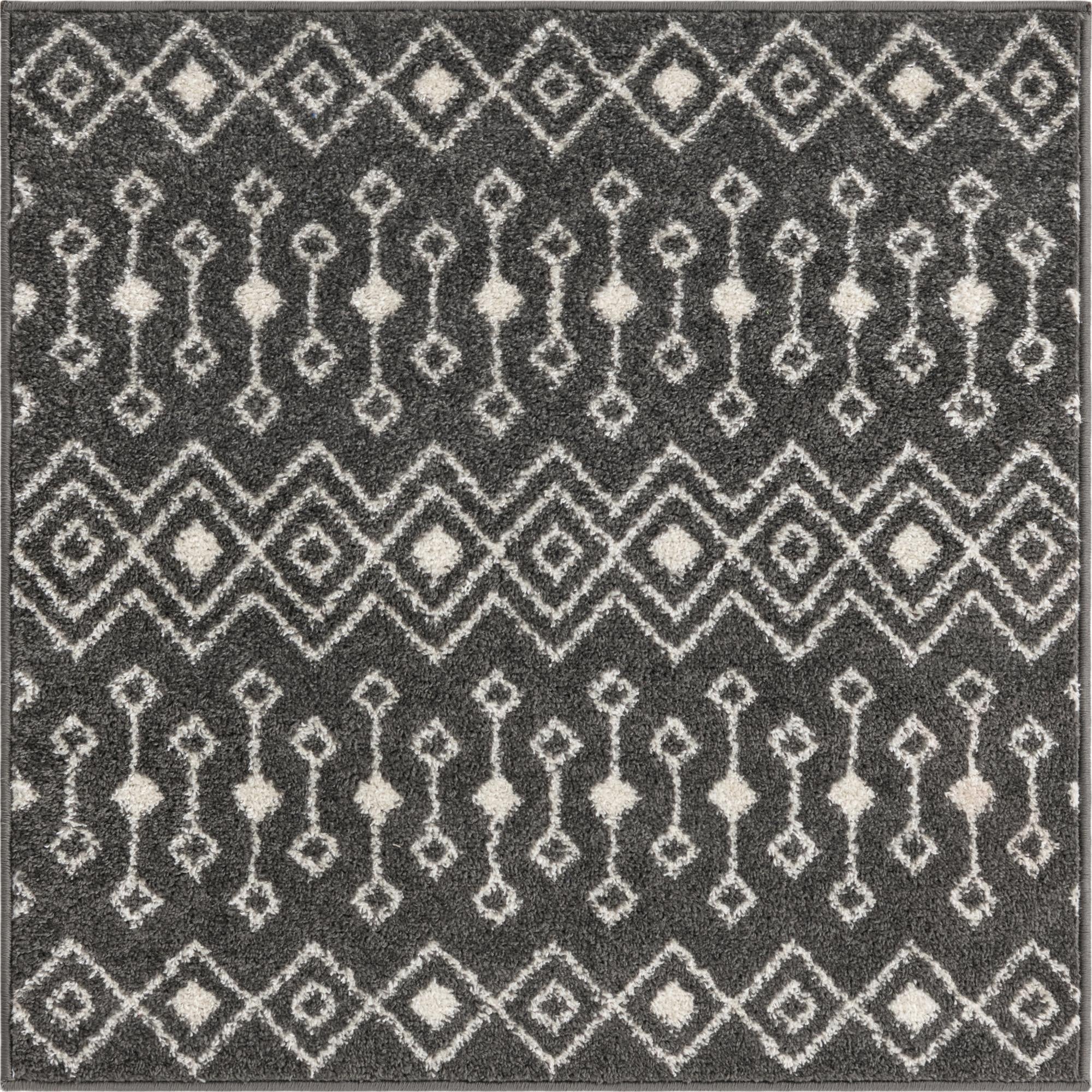 Primary image 100cm x 100cm Moroccan Trellis Square Rug