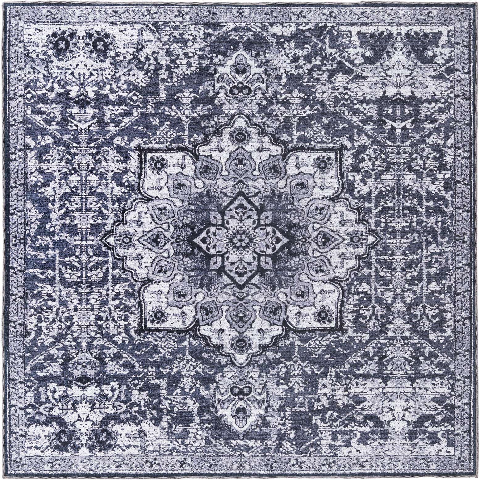 7' 3 x 7' 3 Washable Renaissance Square Rug