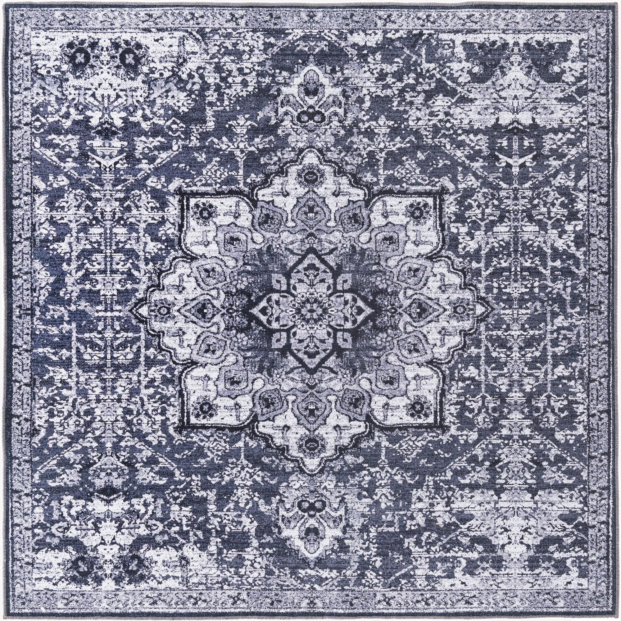 7' 3 x 7' 3  Washable Renaissance Square Rug