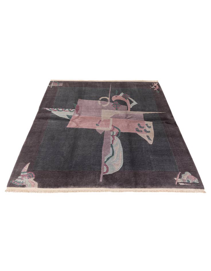 Detail image of 7' 11 x 8' 1 Hand Knotted Tibet Wool Square Rug