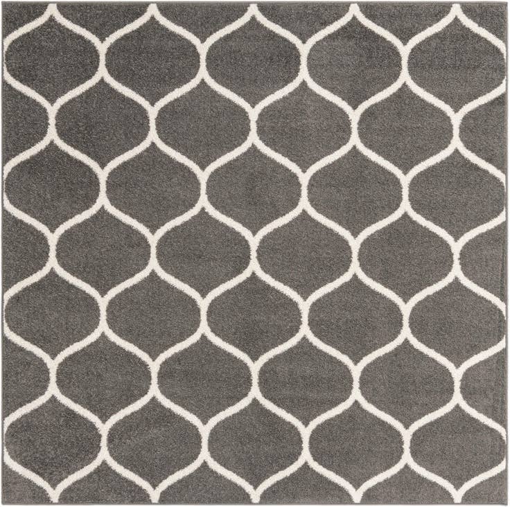 Detail image of 4' x 4' Trellis Frieze Square Rug