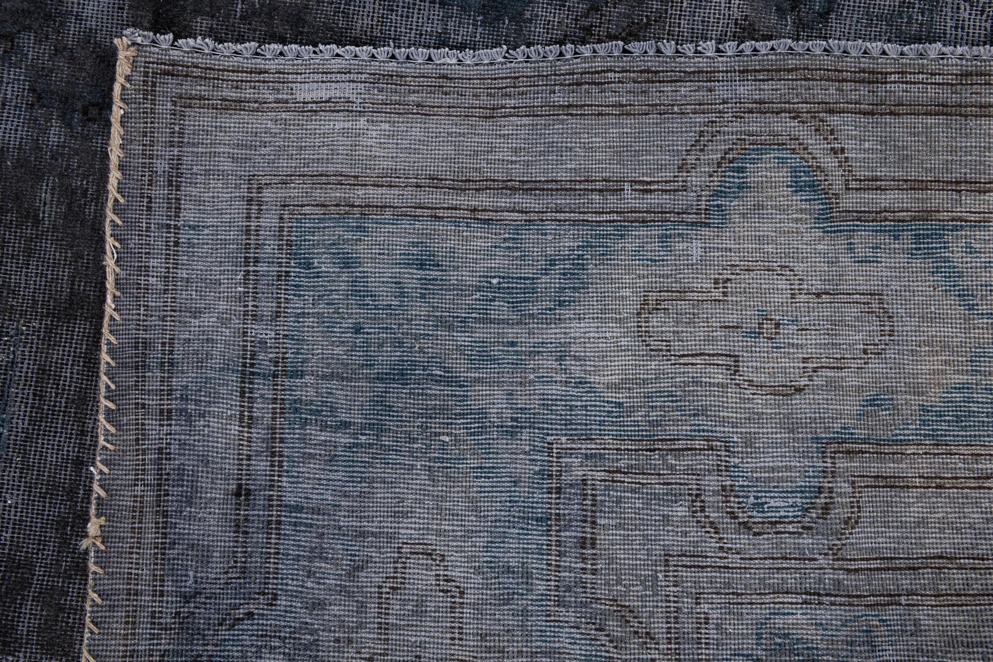 8' 7 x 8' 9 Hand Knotted Ultra Vintage Persian Wool Square Rug