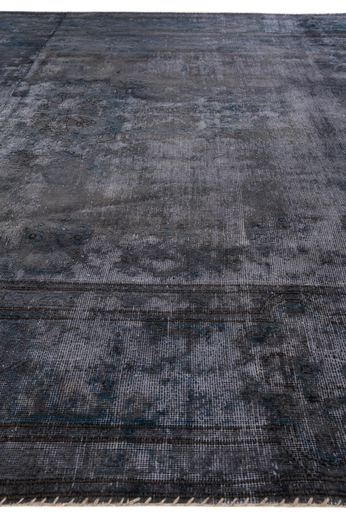 8' 7 x 8' 9 Hand Knotted Ultra Vintage Persian Wool Square Rug