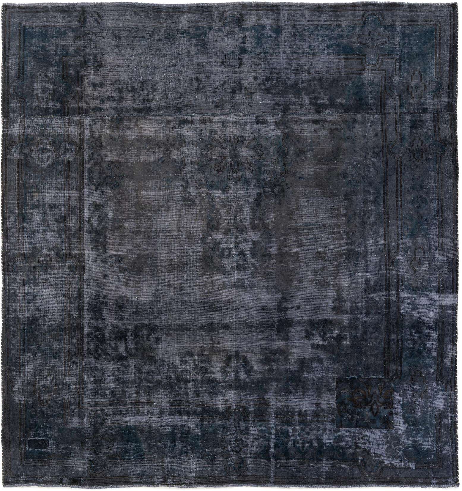 8' 7 x 8' 9 Hand Knotted Ultra Vintage Persian Wool Square Rug