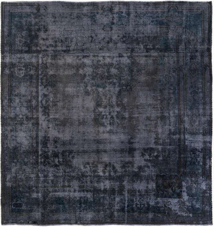 8' 7 x 8' 9 Hand Knotted Ultra Vintage Persian Wool Square Rug