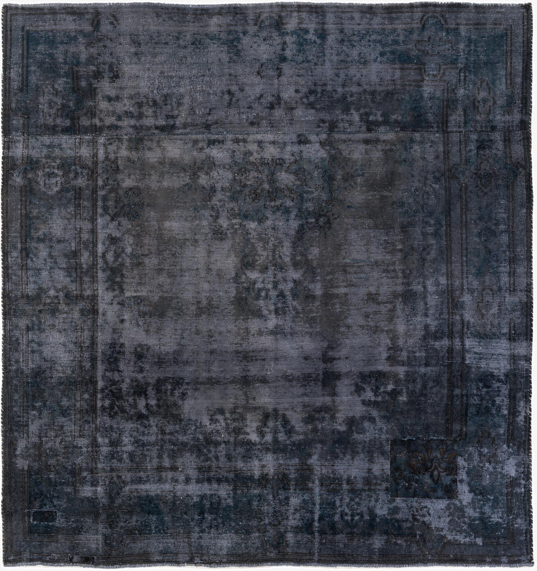 8' 7 x 8' 9  Hand Knotted Ultra Vintage Persian Wool Square Rug