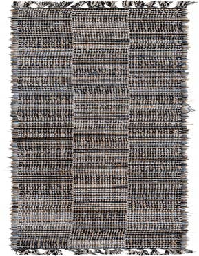 Detail image of 1' 2 x 10' Hand Woven Chindi Jute Table Runner Rug