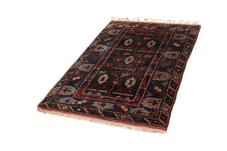 Detail image of 4' x 6' Hand Knotted Balouch Oriental Wool Rug