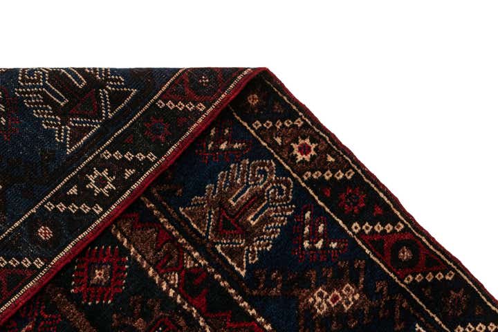 4' x 6' Hand Knotted Balouch Oriental Wool Rug