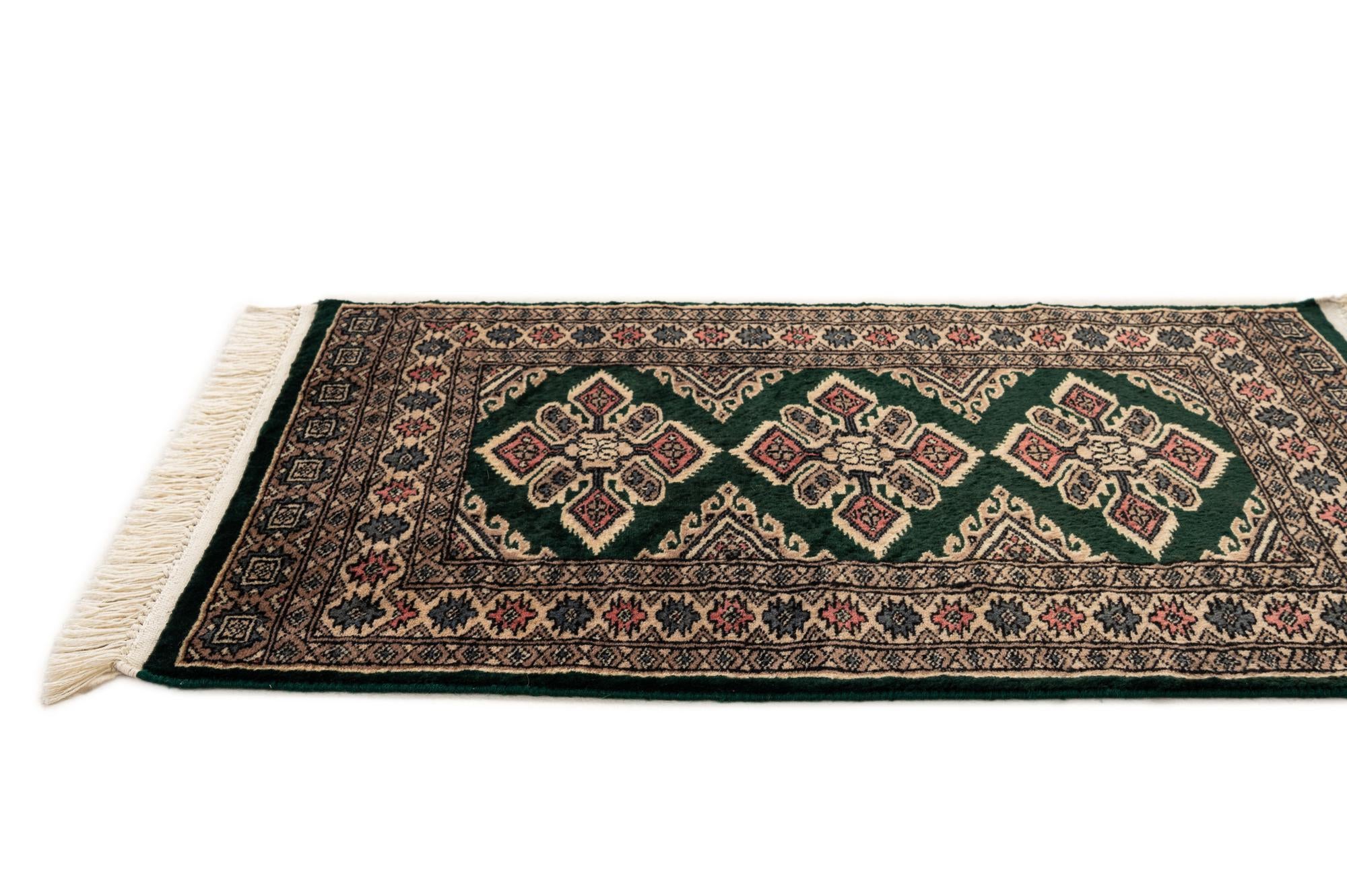 60cm x 95cm anudado a mano Bokhara Alfombra Oriental Lana