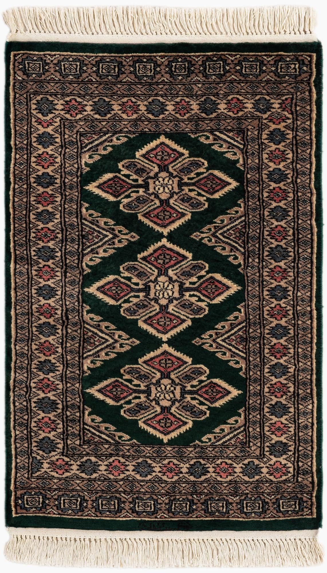 60cm x 95cm anudado a mano Bokhara Alfombra Oriental Lana