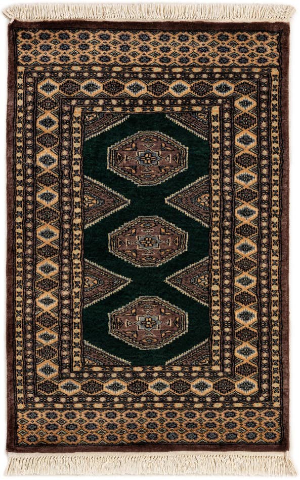 Detail image of 2' 8 x 4' 1 Hand Knotted Bokhara Oriental Wool Rug
