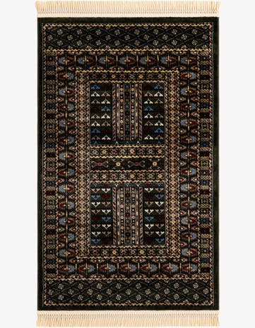Dark Green Bokhara Rug