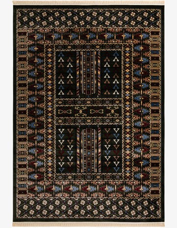 Dark Green Bokhara Rug