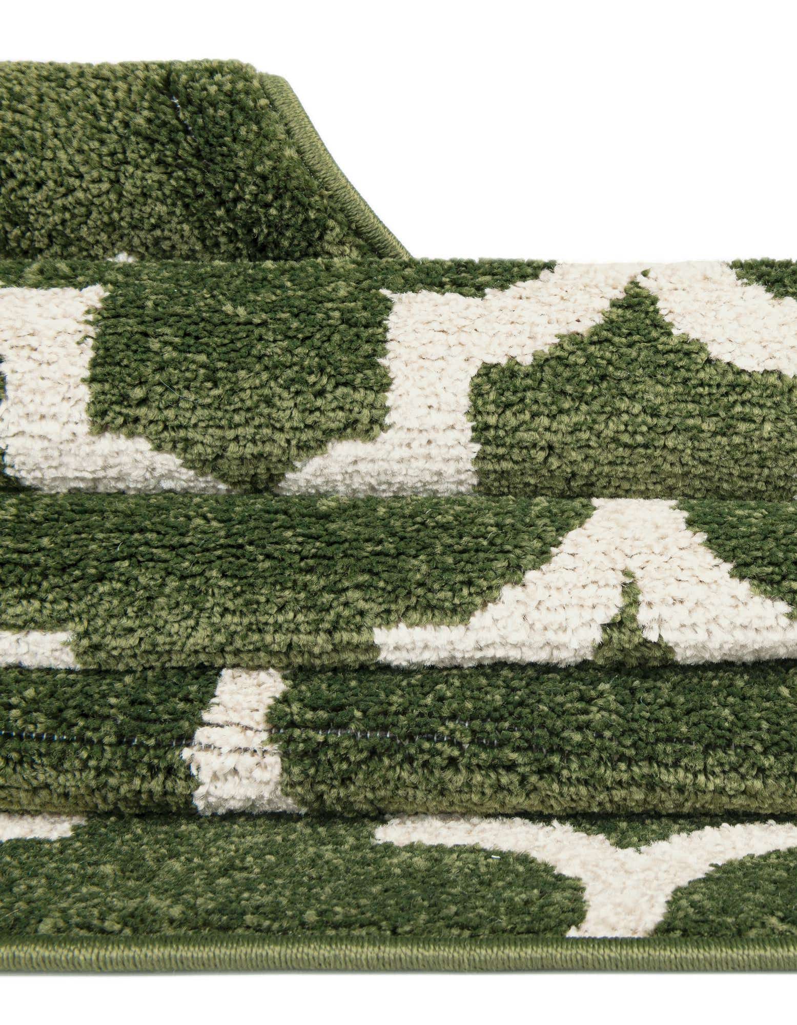 Custom Dark Green Lattice Rug