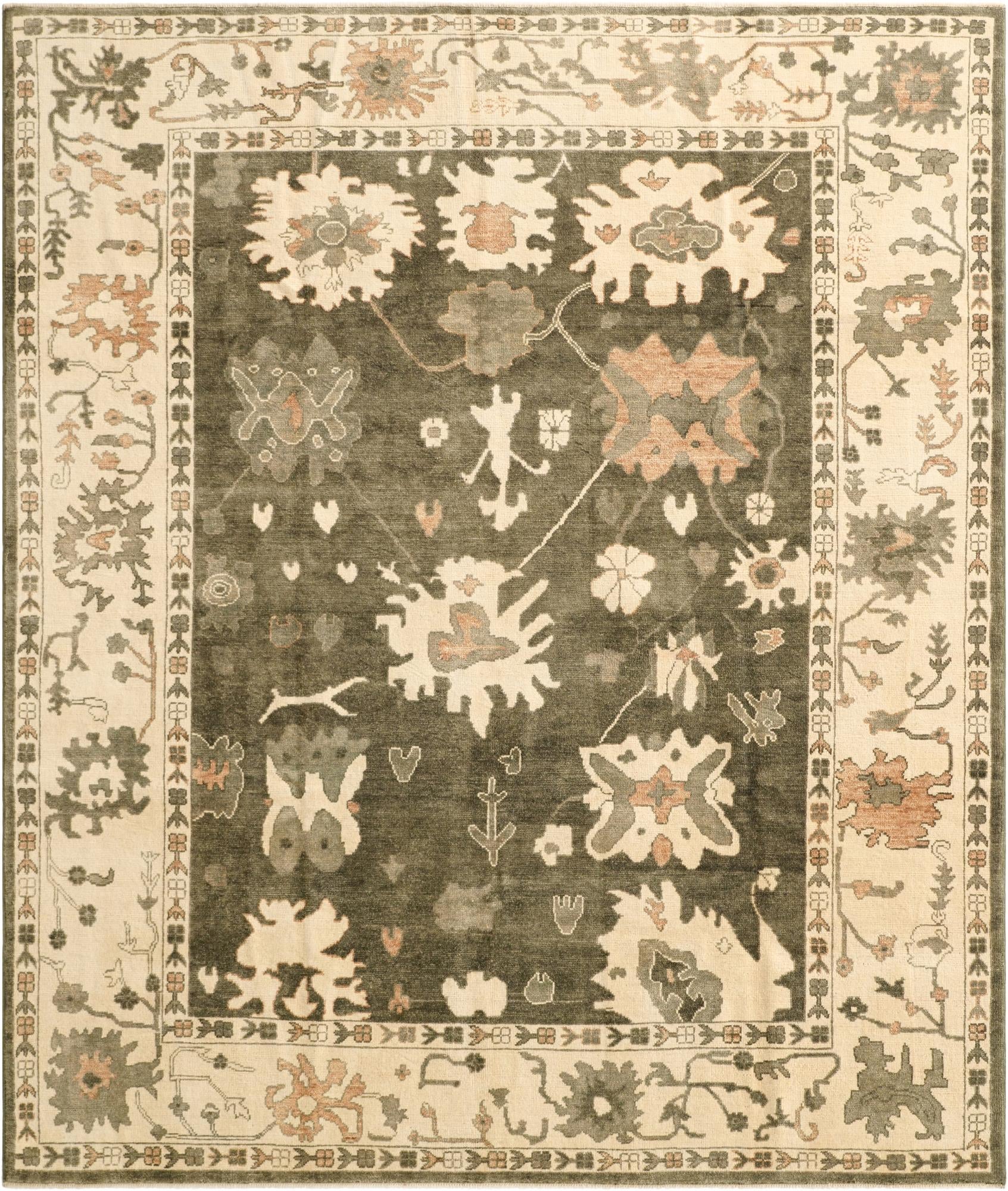 8' 2 x 10'  Hand Knotted Oushak Wool Rug
