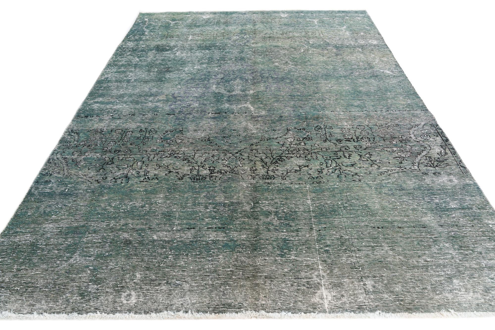 6' 10 x 9' 6 Hand Knotted Ultra Vintage Persian Wool Rug