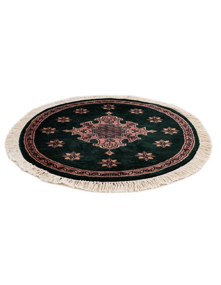 Detail image of 2' 7 x 2' 7  Hand Knotted Bokhara Oriental Wool Round Rug
