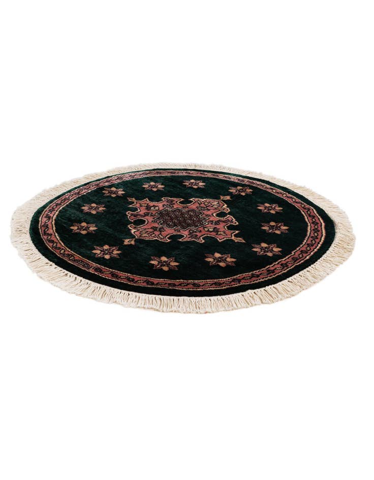Detail image of 2' 7 x 2' 7  Hand Knotted Bokhara Oriental Wool Round Rug