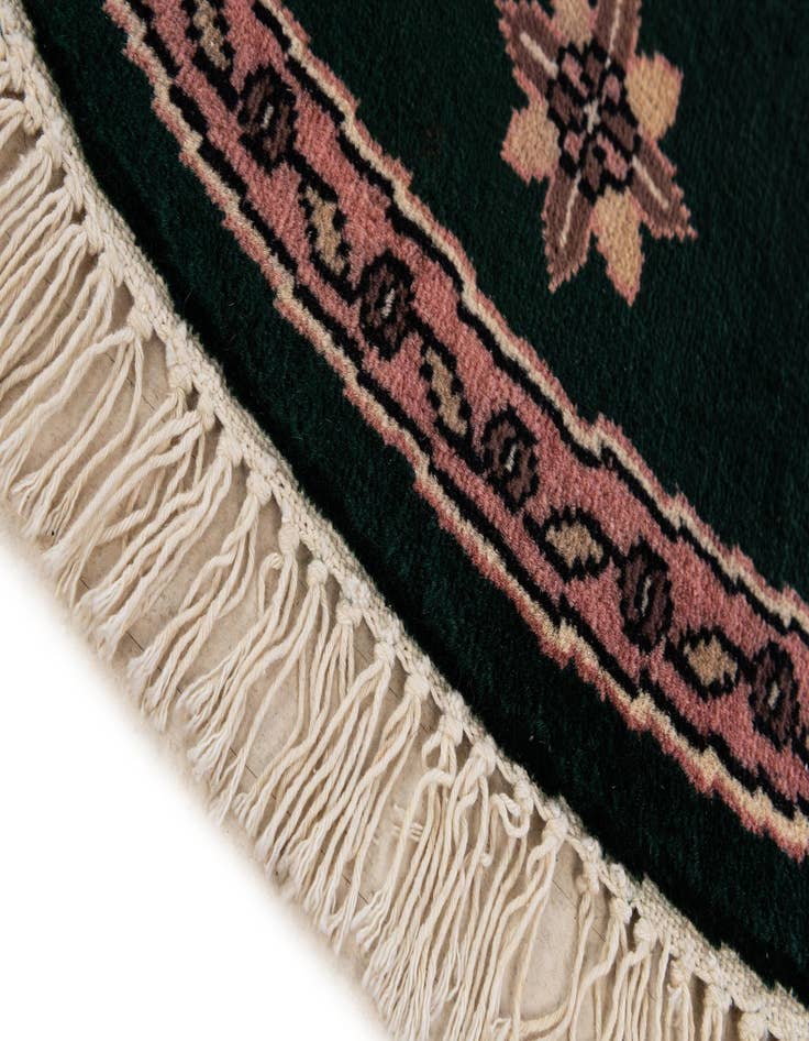 Detail image of 2' 7 x 2' 7  Hand Knotted Bokhara Oriental Wool Round Rug