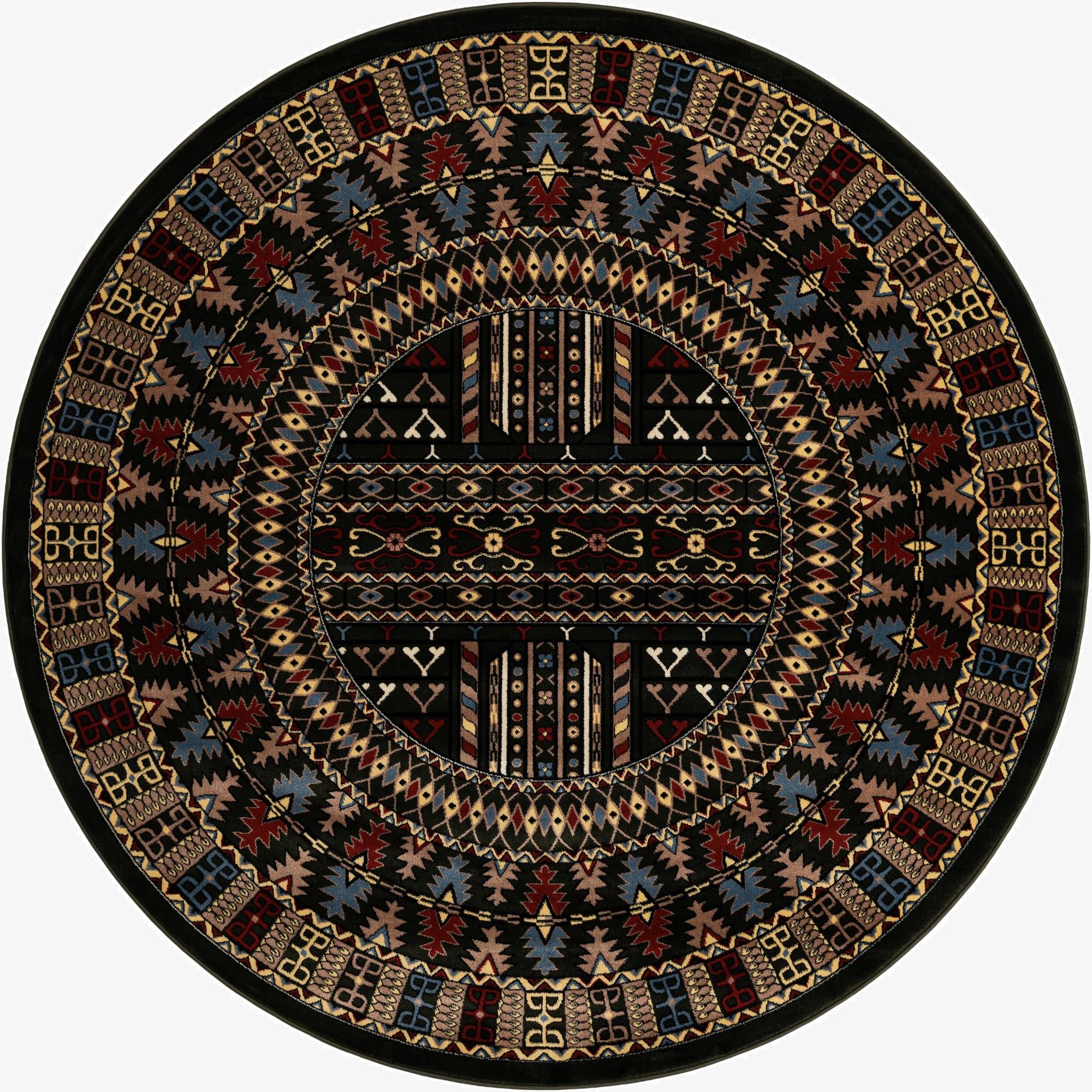 7' 10 x 7' 10 Bokhara Round Rug