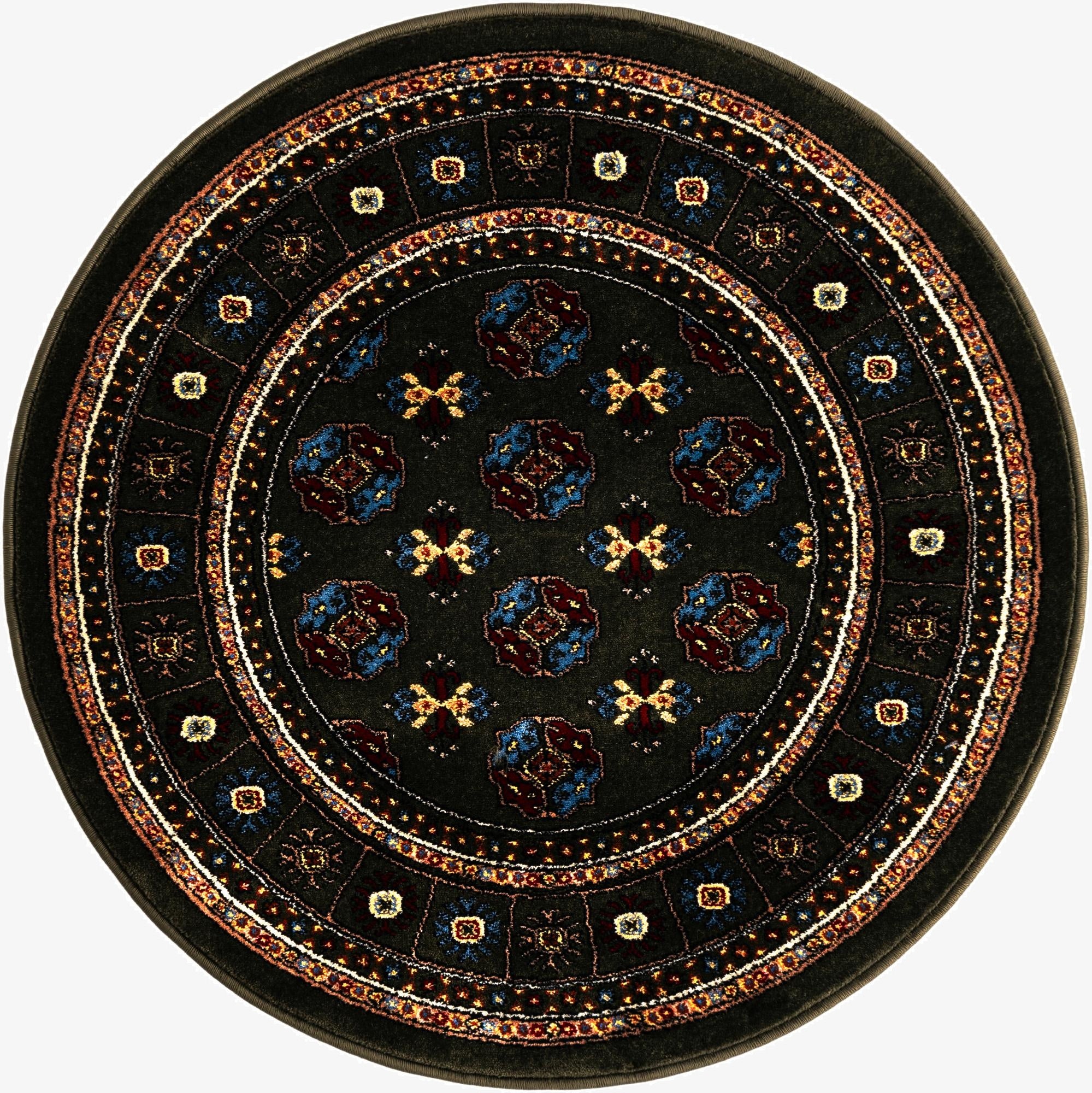 3' x 3' Bokhara Round Rug