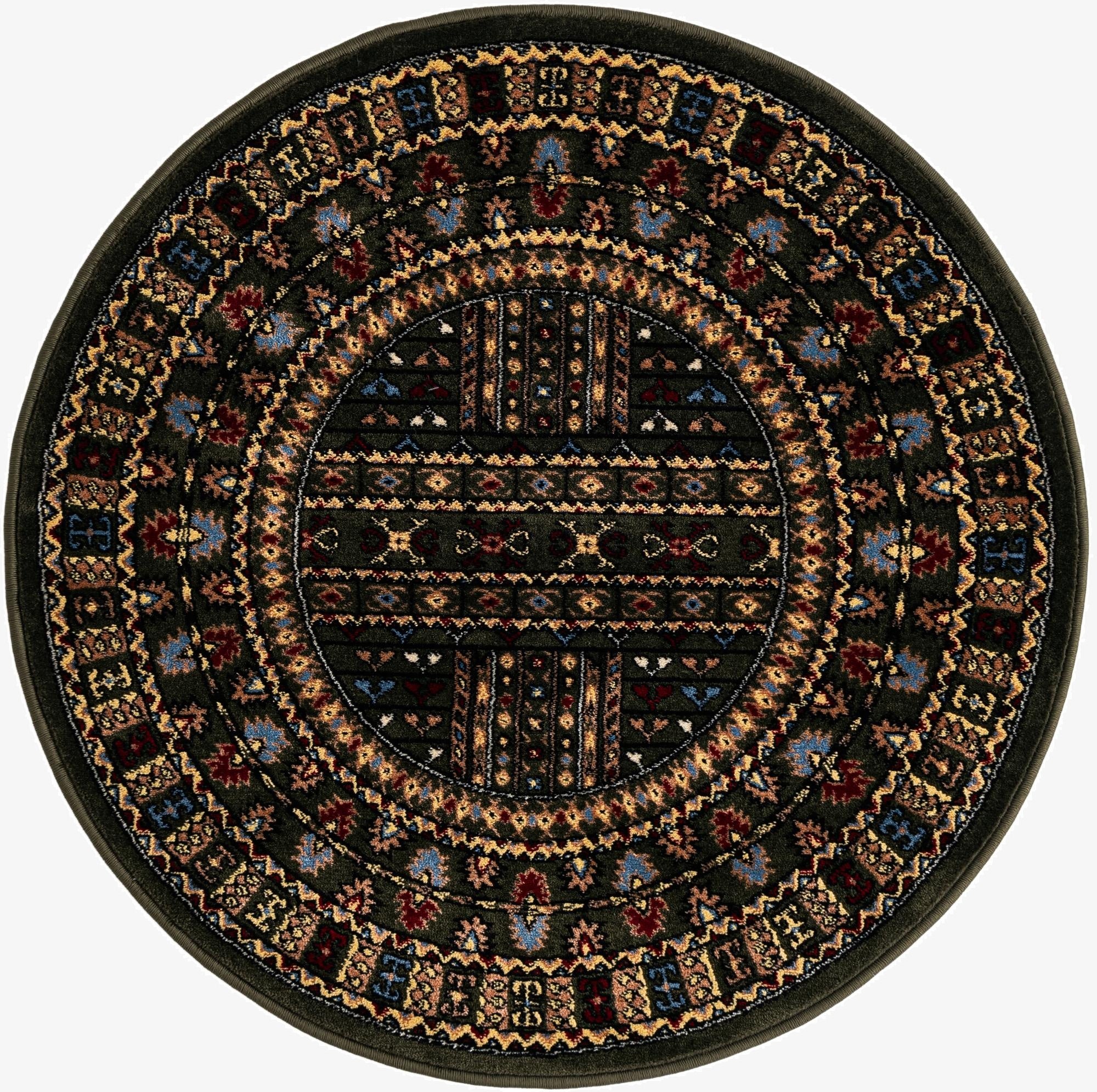 3' x 3' Bokhara Round Rug
