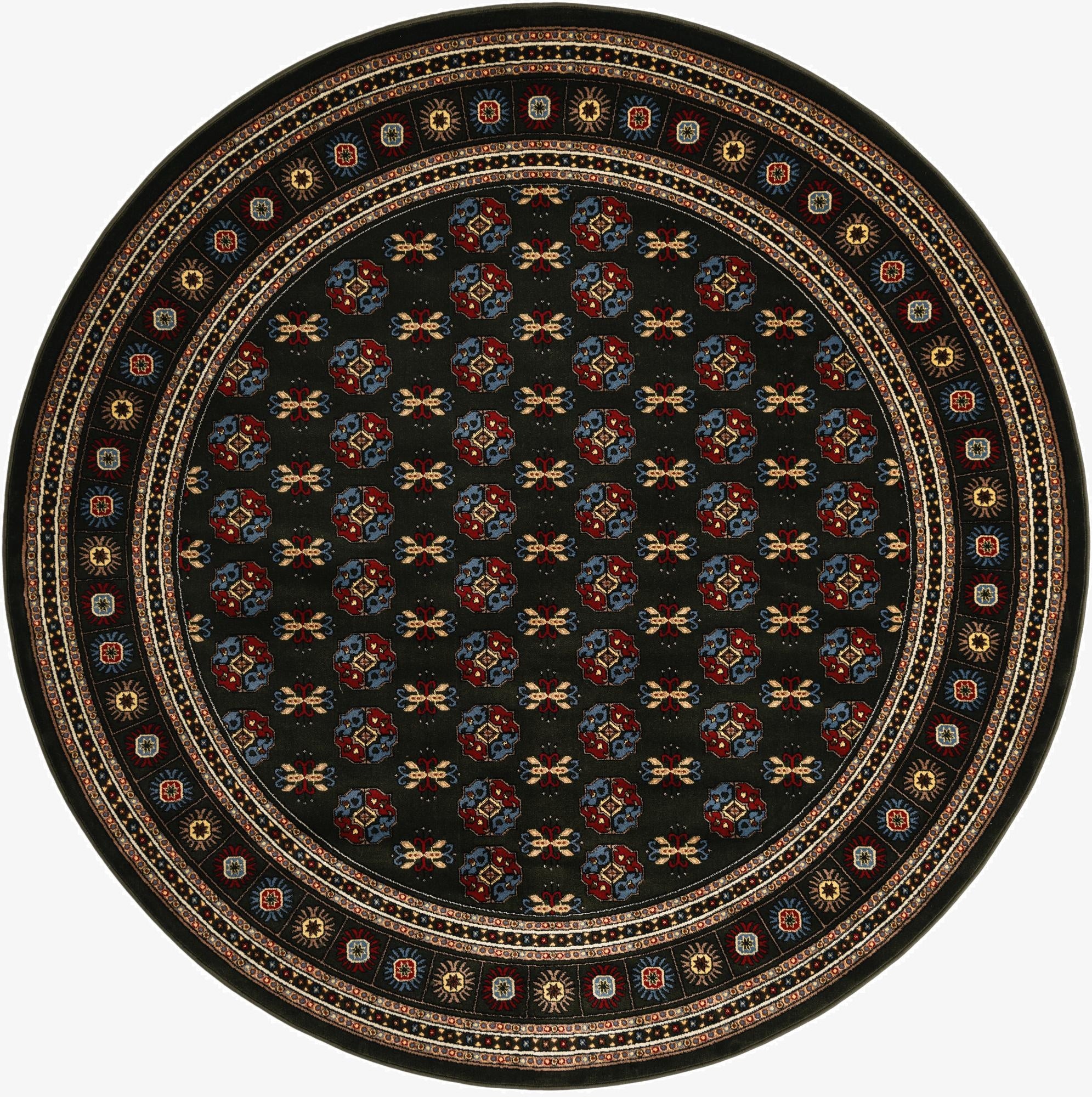7' 10 x 7' 10 Bokhara Round Rug