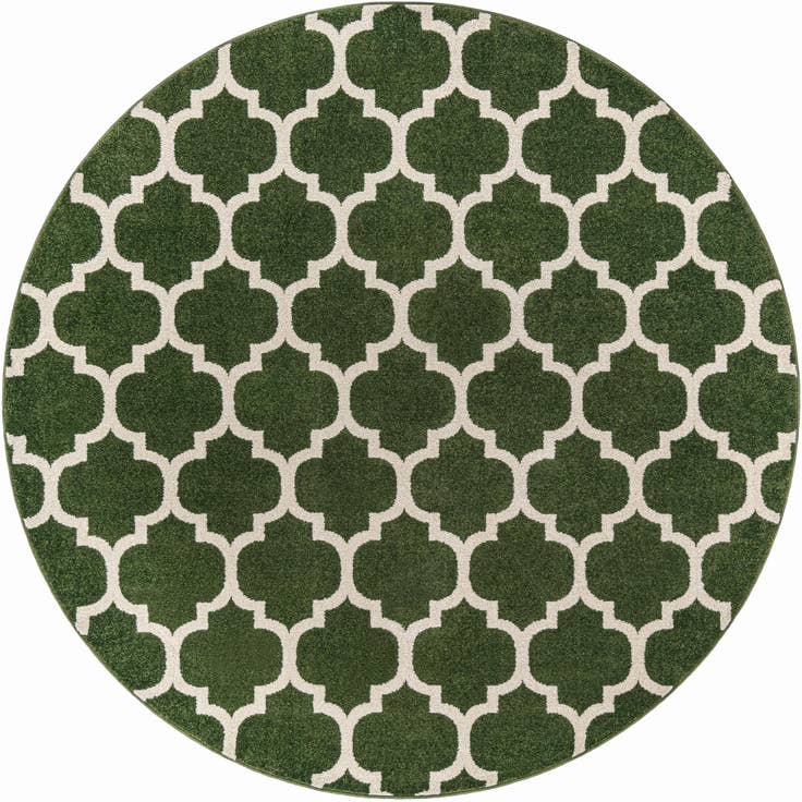 Detailansicht von 240cm x 240cm Gittermuster Rund Teppich