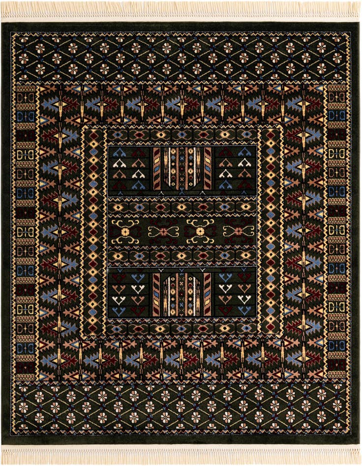 Detail image of 6' x 6' Bokhara Square Rug