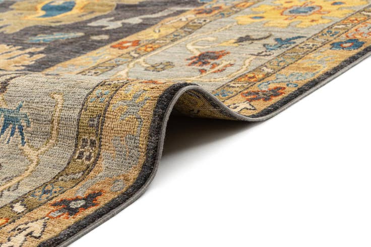 Detail image of 9' 1 x 11' 10 Hand Knotted Oushak Rug