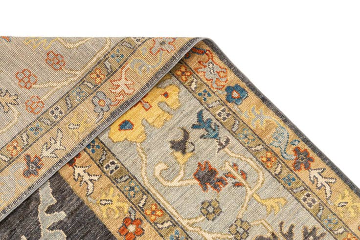 Detail image of 9' 1 x 11' 10 Hand Knotted Oushak Rug