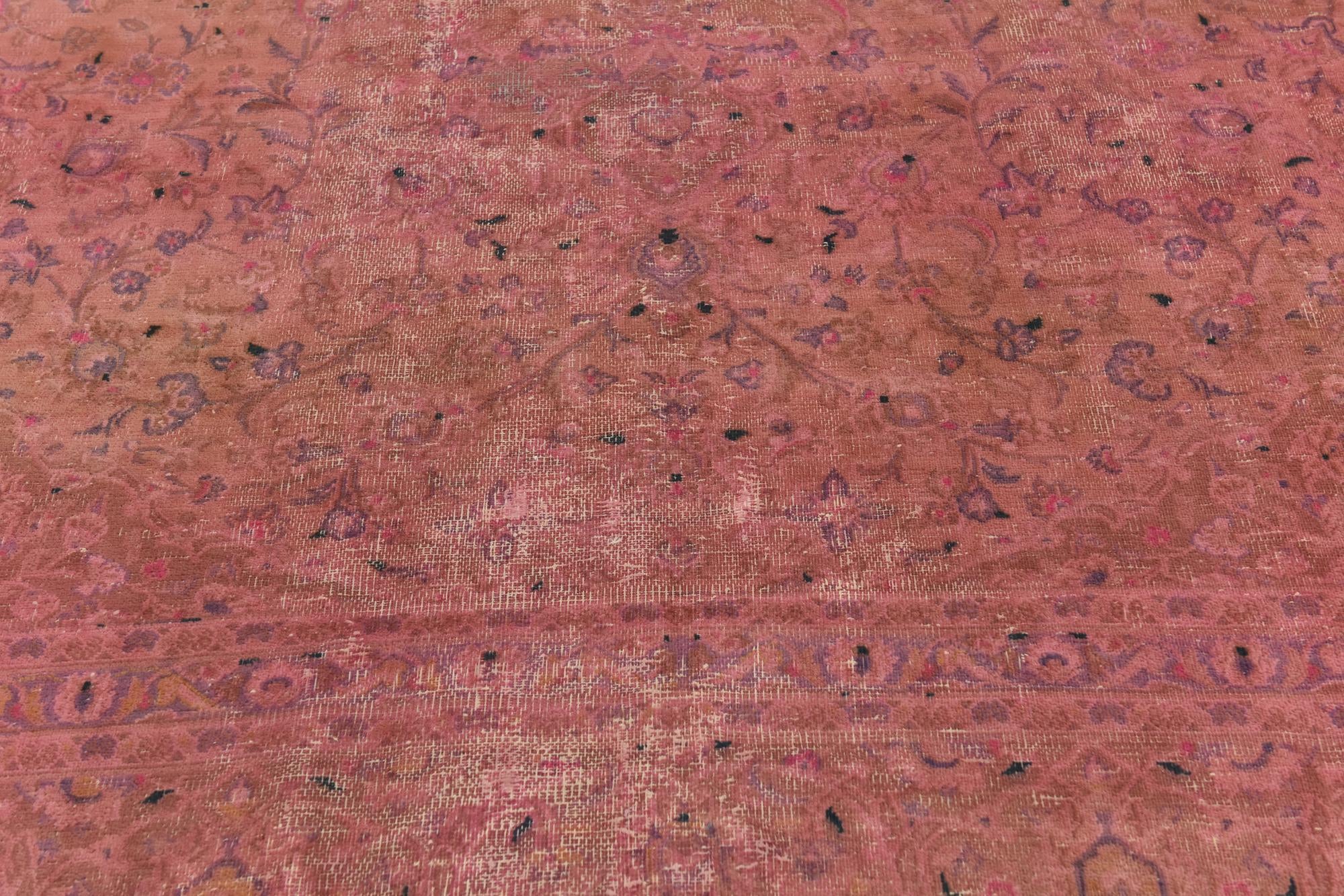 9' 5 x 12' 4 Hand Knotted Ultra Vintage Persian Wool Rug