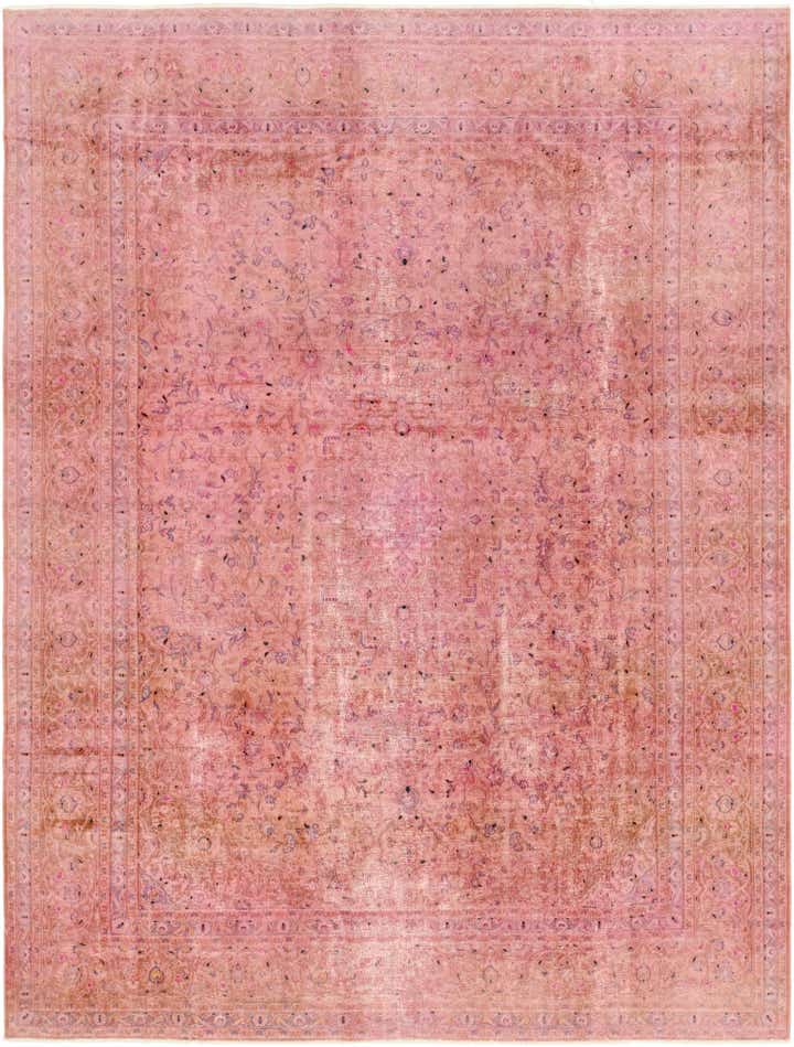 9' 5 x 12' 4 Hand Knotted Ultra Vintage Persian Wool Rug