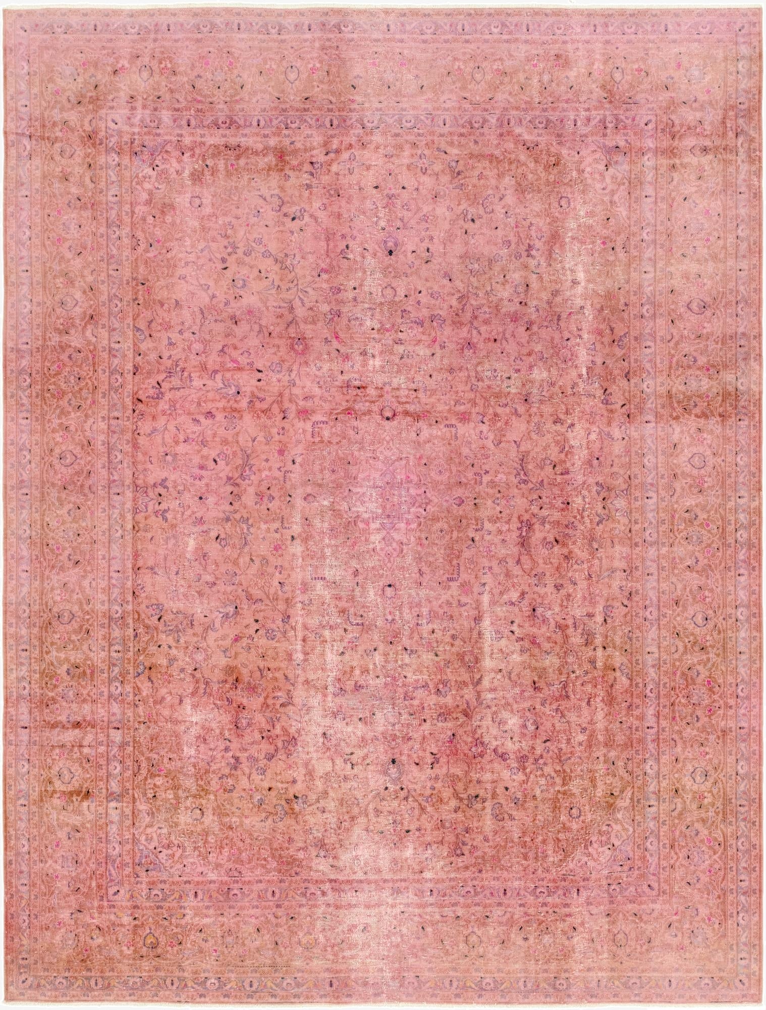 9' 5 x 12' 4  Hand Knotted Ultra Vintage Persian Wool Rug