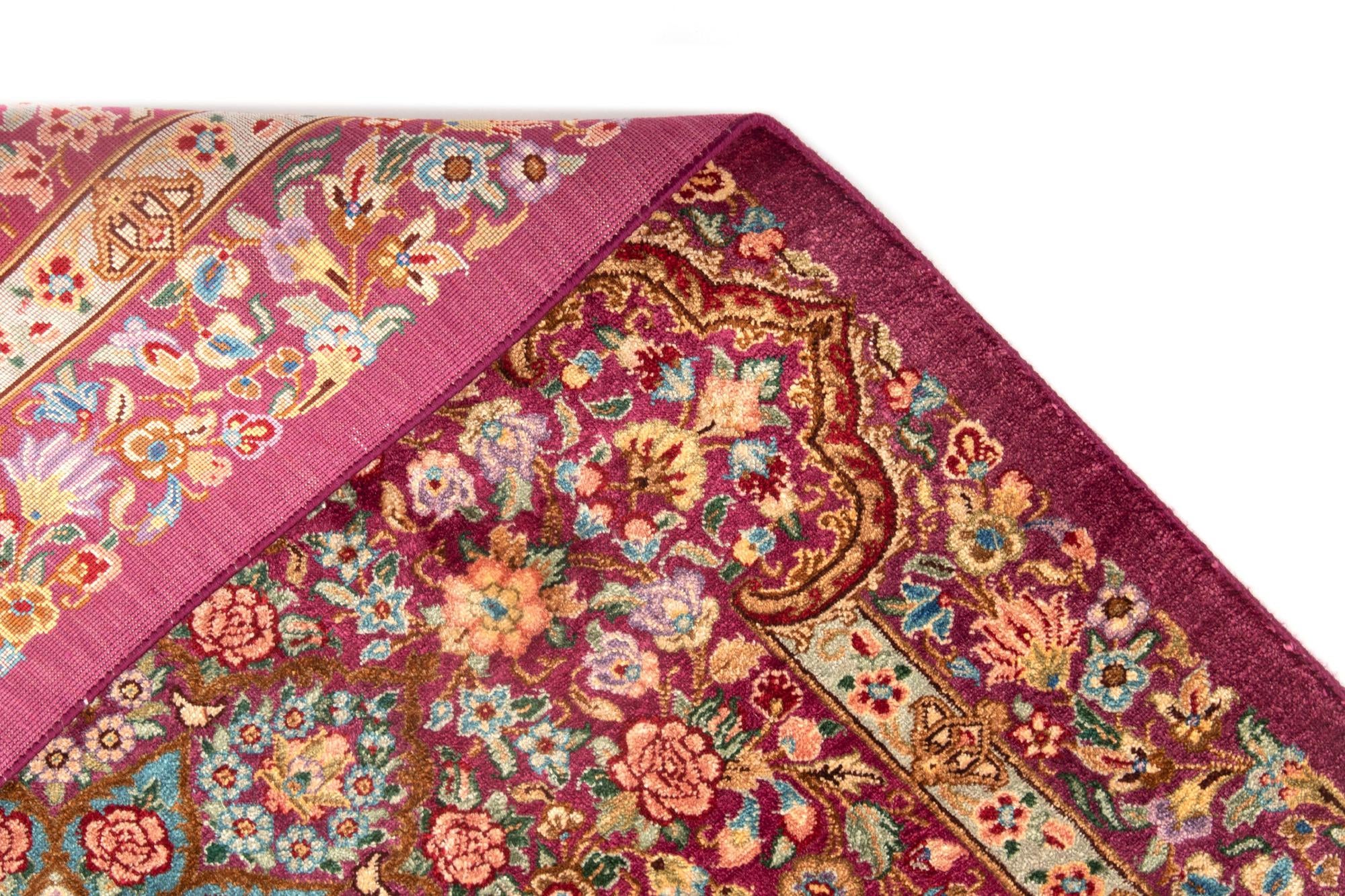 1' 11 x 3' Ghom Silk Rug