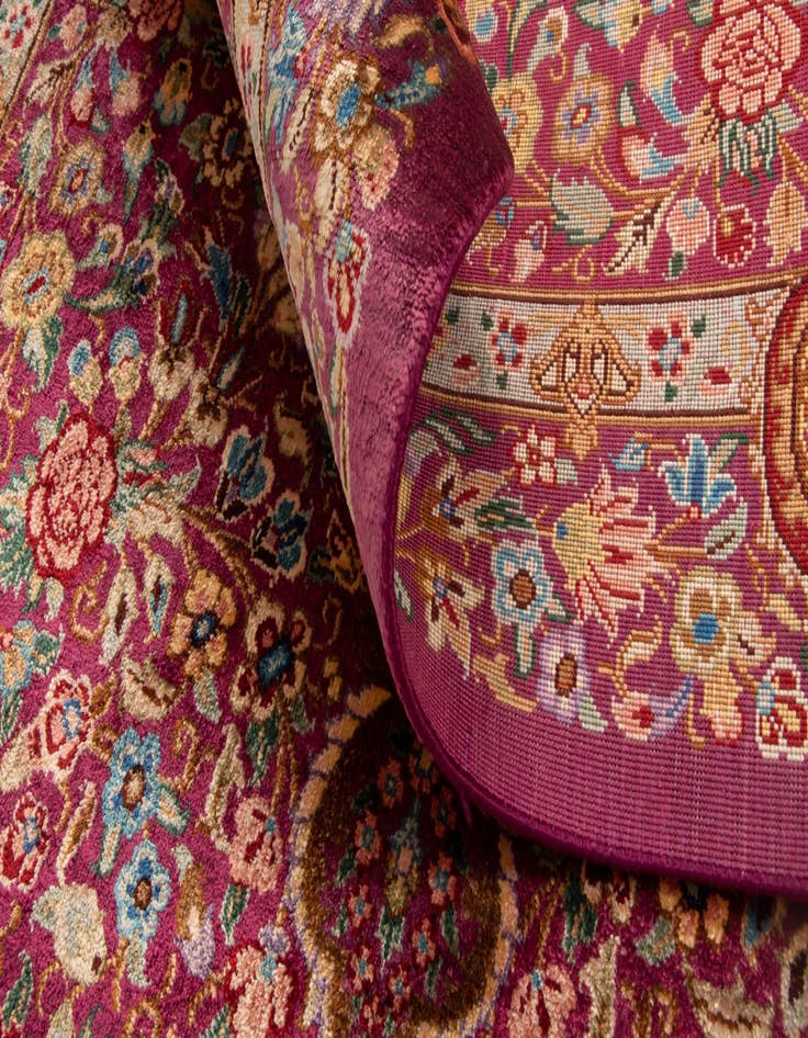 Detail image of 1' 11 x 3' Ghom Silk Rug