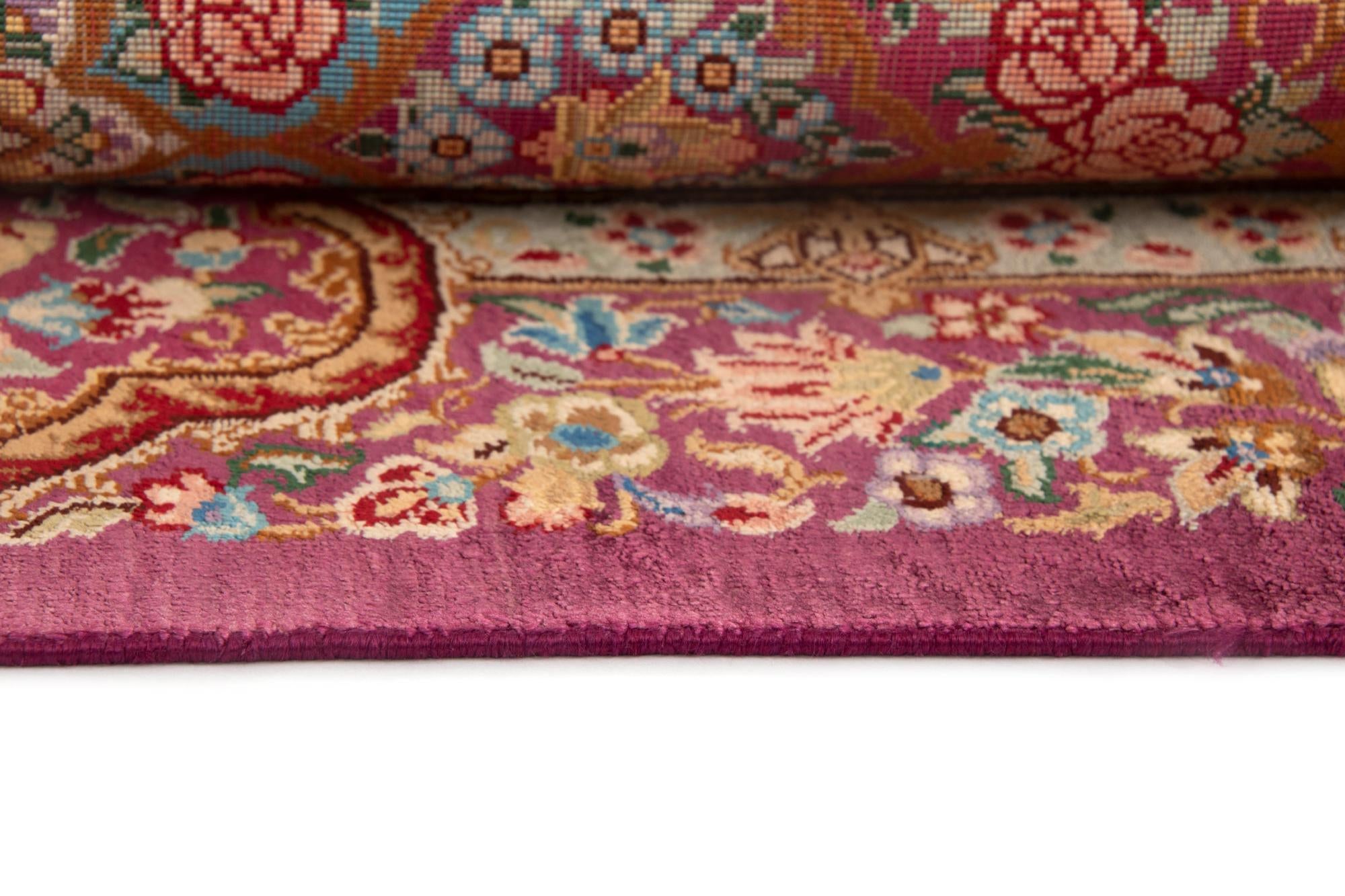 1' 11 x 3' Ghom Silk Rug