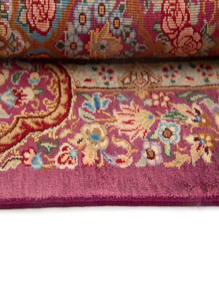Detail image of 1' 11 x 3' Ghom Silk Rug