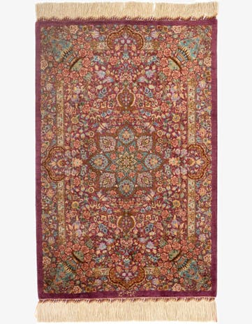 1' 11 x 3' Ghom Silk Rug