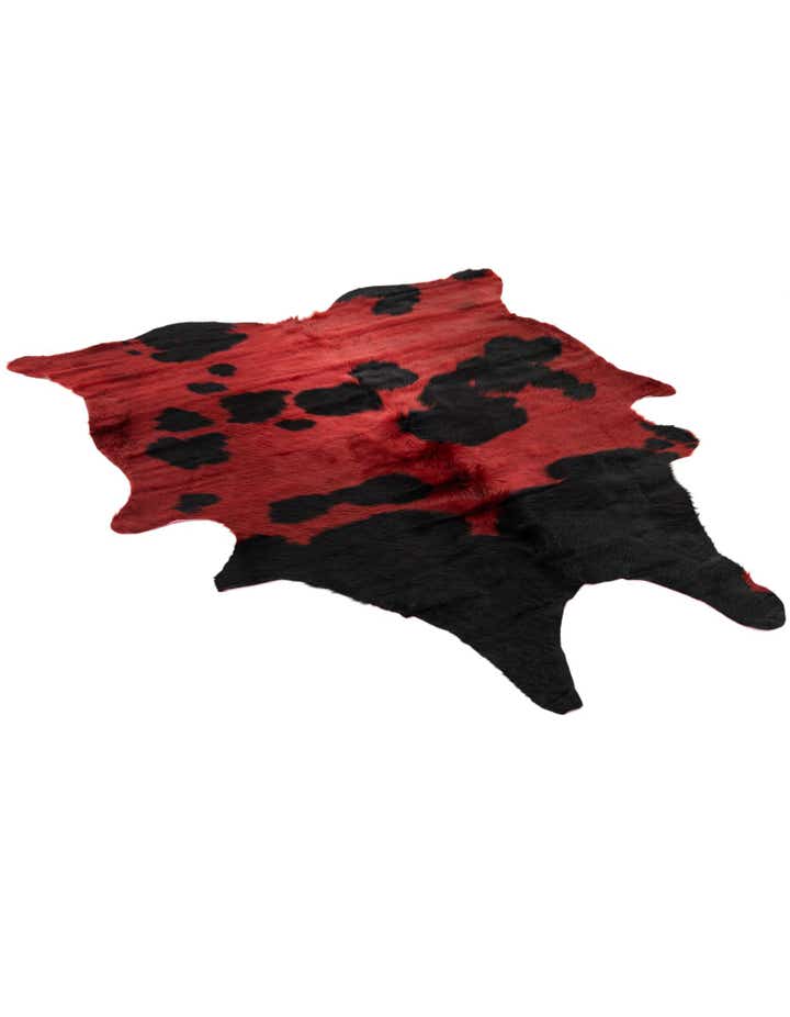 5' 10 x 6' 7 Cowhide Leather Square Rug