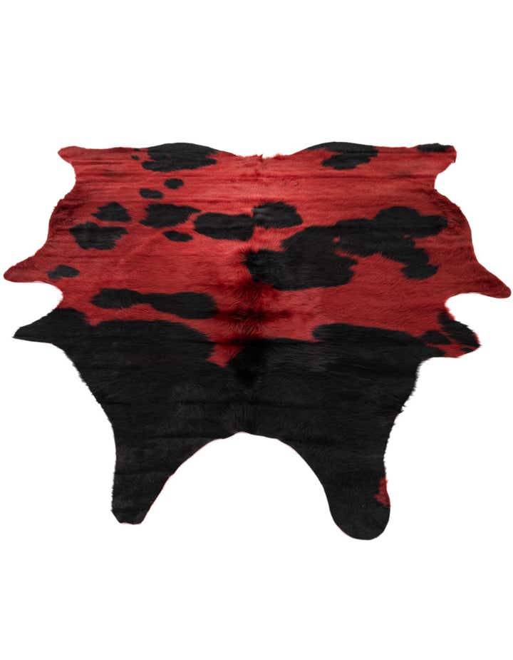 5' 10 x 6' 7 Cowhide Leather Square Rug