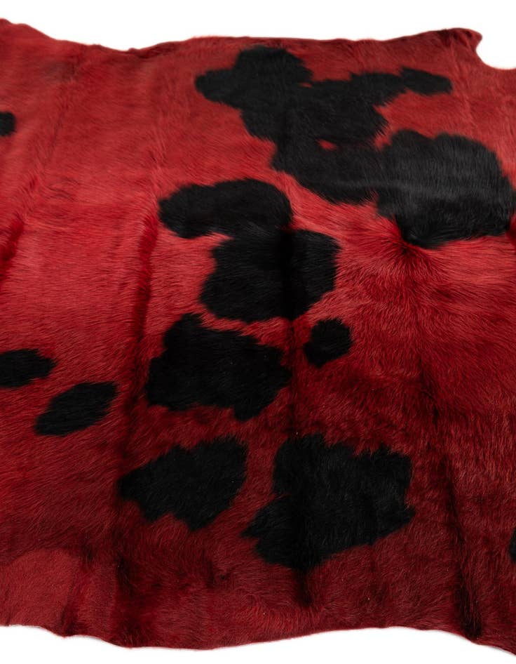 Detail image of 5' 10 x 6' 7 Cowhide Leather Square Rug