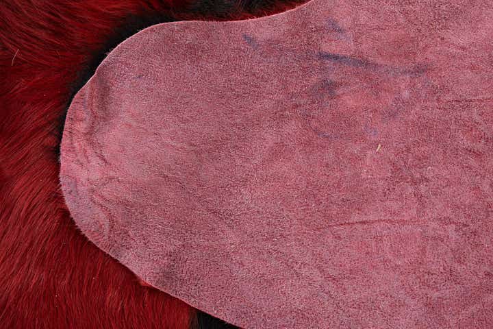 5' 10 x 6' 7 Cowhide Leather Square Rug