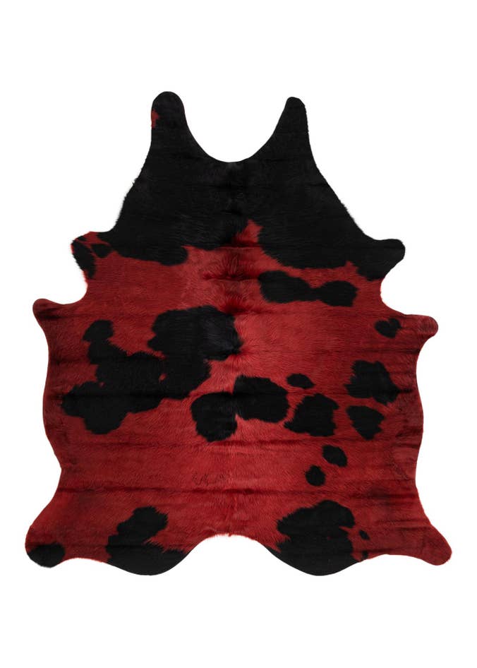 Detail image of 5' 10 x 6' 7 Cowhide Leather Square Rug