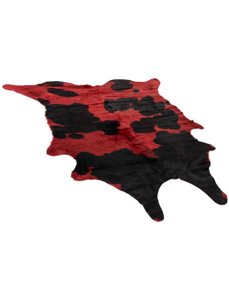 Detail image of 5' 9 x 6' Cowhide Leather Square Rug